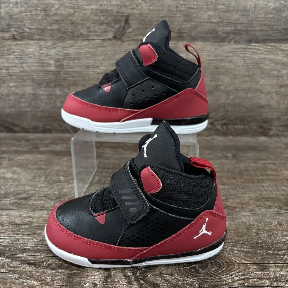 Jordan Flight 97bt Shoes Kid's 7C Black Red Leather Toddler Nike 654980-002